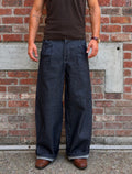 Raw Denim Double Pleated Trousers